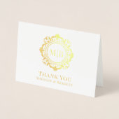 華美フローラモノグラ結婚ムありがとう 箔カード (正面)
