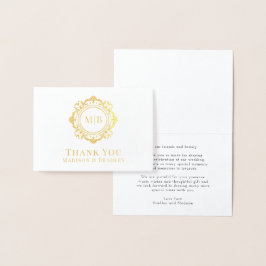 華美フローラモノグラ結婚ムありがとう 箔カード