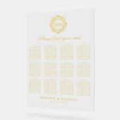 華美フローラモノグラ結婚ムの座席表 アクリルサイン (傾斜)