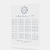 華美フローラモノグラ結婚ムの座席表 アクリルサイン (傾斜)