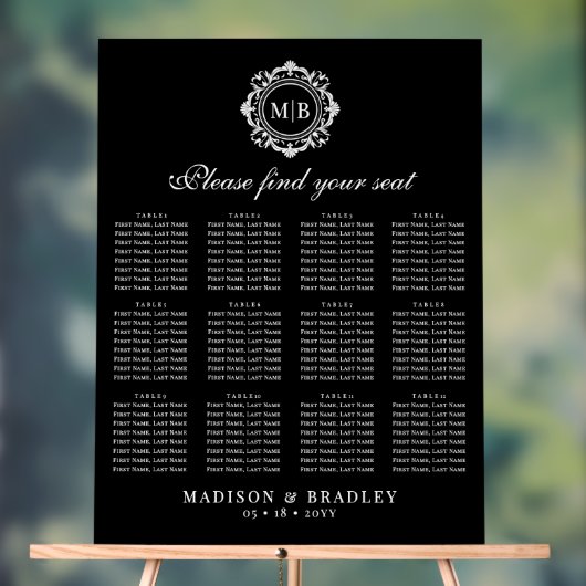 華美フローラモノグラ結婚ムの座席表 アクリルサイン (ニュートラル)