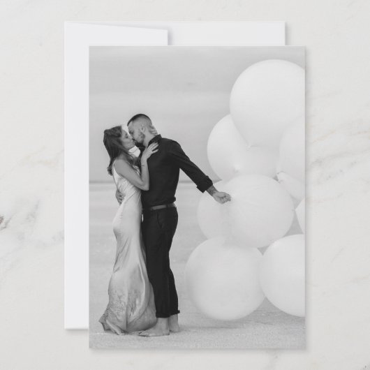 華美フローラモノグラ結婚ムの金ゴールドエレガントホワイト 招待状 (裏面)