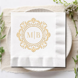 華美フローラモノグ結婚ラムカスタム 箔ナプキン