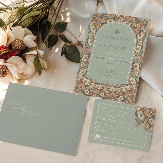 華美フローラ結婚式招待状 招待状