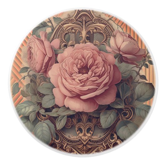 華美フローラ セラミックノブ (正面)