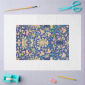 華美ブルーダマスク壁紙ティッシュ 薄葉紙 (クラフト)