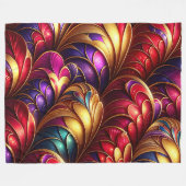 「華美マーメはかりで測ド – 水中鮮やかアート」 フリースブランケット (正面(横))