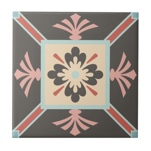 華美ヴィンテージアーストーンフローラ タイル (正面)