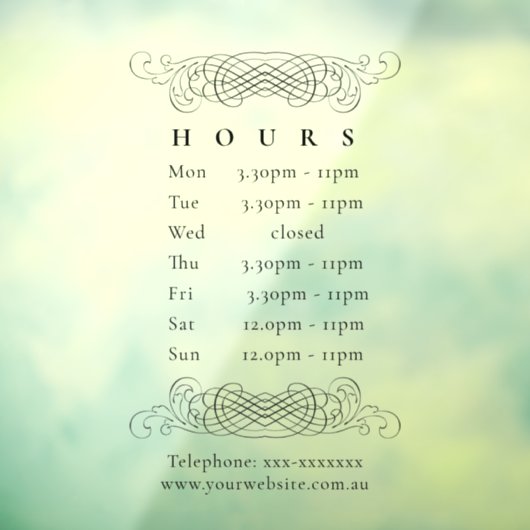 華美ヴィンテージエレガントの黒の開始時間のタイミング ウィンドウサイン (シート3)