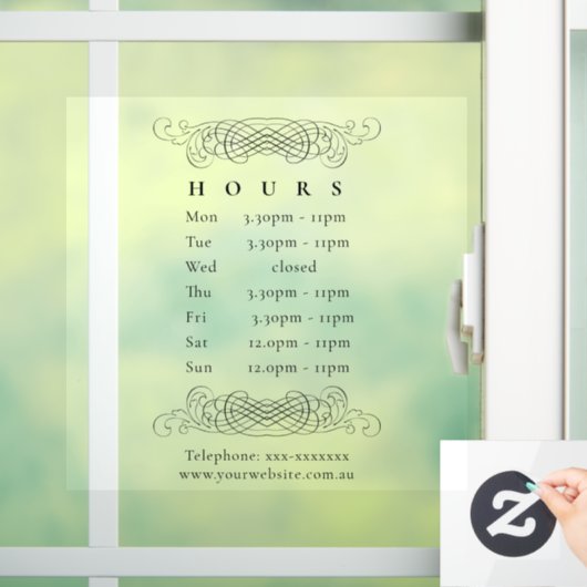 華美ヴィンテージエレガントの黒の開始時間のタイミング ウィンドウサイン (ホーム)