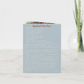 華美ヴィンテージオーナメント写真&レシピクリスマス カード (裏面)