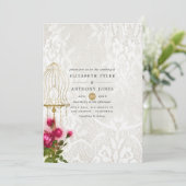 華美ヴィンテージバードケ結婚ージレース 招待状 (スタンド正面)