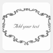 華美ヴィンテージフレームのカスタマイズ スクエアシール (正面)