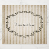 華美ヴィンテージフレームのカスタマイズ スパークリングワインラベル (シングルラベル)