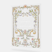 華美ヴィンテージフレームボヘミアンWELCOME結婚's アクリルサイン (傾斜)