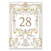 華美ヴィンテージフレームボヘミ結婚アの花 テーブルナンバー (正面)