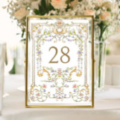 華美ヴィンテージフレームボヘミ結婚アの花 テーブルナンバー