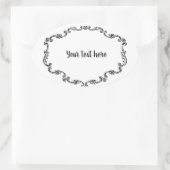 華美ヴィンテージフレーム追加文字楕円ラベル 楕円形シール (バッグ)