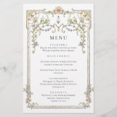 華美ヴィンテージフレームBohoの結婚ディナーメニュー (正面)
