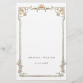 華美ヴィンテージフレームBohoの結婚ディナーメニュー (裏面)