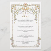 華美ヴィンテージフレームBohoの結婚ディナーメニュー (正面)