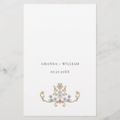 華美ヴィンテージフレームBohoの結婚ディナーメニュー (裏面)