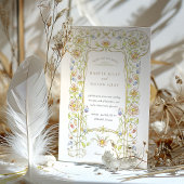 華美ヴィンテージフローラスクロール庭園の結婚式 招待状