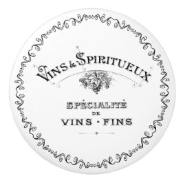 華美ヴィンテージワフランスのインとスピリッツのラベル セラミックノブ