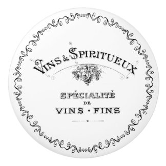 華美ヴィンテージワフランスのインとスピリッツのラベル セラミックノブ