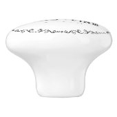 華美ヴィンテージワフランスのインとスピリッツのラベル セラミックノブ (側面)