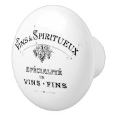 華美ヴィンテージワフランスのインとスピリッツのラベル セラミックノブ (右)