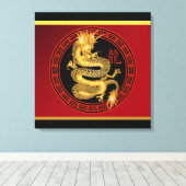 華美中国の辰年 キャンバスプリント (インサイチュ (ウッドフロア))