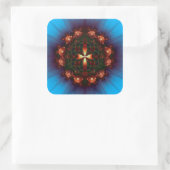 華美十字曼荼羅 スクエアシール (バッグ)