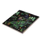 華美孔雀とヴィンテージフローラ タイル (側面)