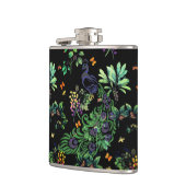 華美孔雀とヴィンテージフローラ フラスク (左)