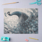 華美孔雀のリーガル水の色のデカップバードアート 薄葉紙 (クラフト)