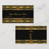 華美琥珀金ゴールドブラックエレガントクラスジュエルイメージ 名刺 (正面/裏面)