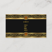 華美琥珀金ゴールドブラックエレガントクラスジュエルイメージ 名刺 (裏面)