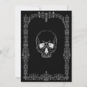 華美白黒RIP 20代30歳の誕生日 招待状 (裏面)