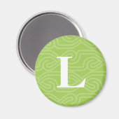 華美結び糸細工モノグラム – 文字L マグネット (正面/裏面)