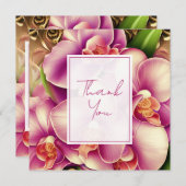 華美結婚パーソナライズされたサンキューカード サンキューカード (正面/裏面)