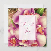 華美結婚パーソナライズされたサンキューカード サンキューカード (正面)