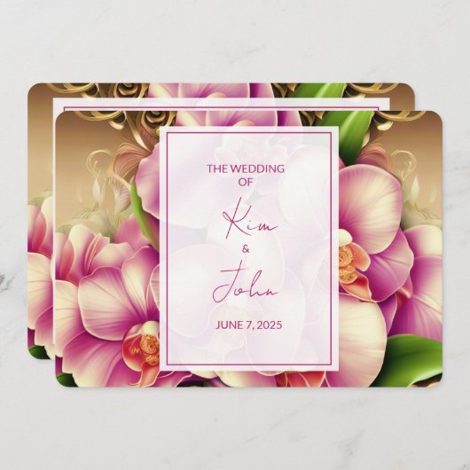 華美結婚 招待状 (正面/裏面)