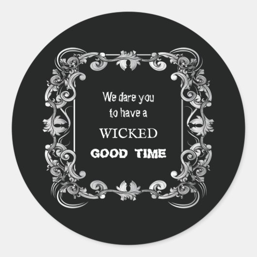 華美縁どハロウィーン ラウンドシール (正面)