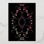 華美縁どフローラSweet 16招待状 箔招待状 (裏面)