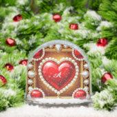 華美赤いハートと金ゴールド (クリスマス)