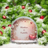 華美赤いハートと金ゴールド (クリスマス)