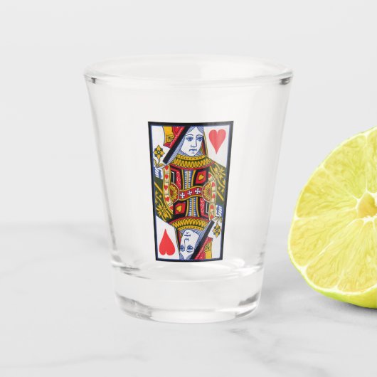 華美赤いハートクイーン遊ズカーカラフルド ショットグラス (正面)