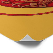 華美赤いハート ポスター (角)