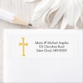 華美金ゴールドクロス差出人住所ウェディングラベル ラベル (インサイチュ)